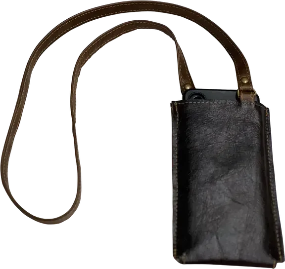 Porta-celular de couro