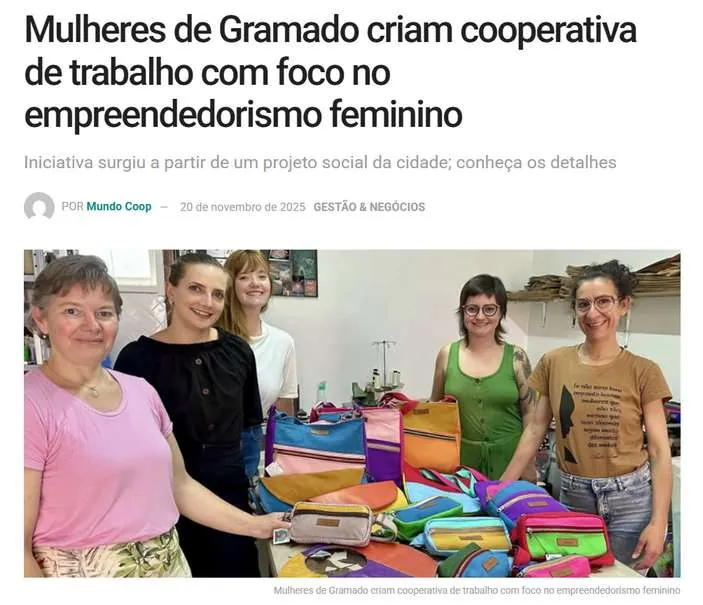 Cooperadas com as peças da coleção